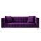 Homeroots 88" Purple Velvet Wood Sofa With Toss Pillows 543980 - alternate 6