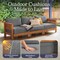 Alaterre Furniture Alaterre Barton 3 Seater Outdoor Sofa with Gray Cushions for Patio Natural Finish 80-BARTON-3SOFA-G - alternate 7