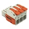 Wago Lever Wire Connector, 4 AWG Max, 3 Port, Gray, Polybutylene Terephthalate Insulation, 600 V, 66 A 832-1103/037-000 - alternate 1