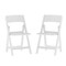 Flash Furniture Hercules Tucker White Lightweight Foldable Chairs, Removable White Vinyl Padded Seats, 2PK 2-LE-L-1M-WH-GG - alternate 1
