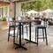 Flash Furniture 48" x 30" Tabletop, Seamless Surface Technology, Dark Brown, 22" x 30" Black Bar Height X-Bases ST-REC3048-WBR-T2230B-GG - alternate 9