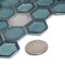 Apollo Tile Blue 10.8 in x 11.5 in Glass Glossy, Matte Floor and Wall Mosaic Tile 8.63 sqft/case, 10PK APLAHX8804A - alternate 5