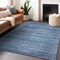 Homeroots 10' X 14' Denim Blue And Sky Blue Abstract Washable Indoor Outdoor Area Rug 618273 - alternate 6