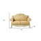 Homeroots 64in Bone And Gold Faux Leather Loveseat and Toss Pillows 515706 - alternate 4