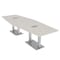 Skutchi Designs Hexagon Conference Table With Power Unit, 48 in W, 120 in L, Ivory HAR-HEX.IR-48X120-DOU-K458-ESIL - alternate 11