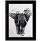 Homeroots Elephant Walk 2 Black Framed Print Wall Art 405083 - alternate 1