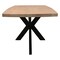 Homeroots 82" Natural And Black Solid Wood And Iron Pedestal Base Dining Table 563914 - alternate 14