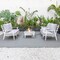 Leisuremod Walbrooke Modern White Patio Conversation With Square Fire Pit & Tank Holder, Light Grey WW-27-20-57-31-LGR - alternate 7