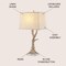 Jonathan Y Antler 29.5" Rustic Resin/Crystal LED Table Lamp, Beige/Clear JYL6306B - alternate 9