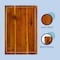 Happimess Eldridge Large 18"W x 12"D Handcrafted Acacia Wood Grain Thick Reversible Cutting Board w/Juice Gro CUT1001B - alternate 2