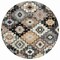 Homeroots 8' Black Wheat And Gray Round Southwestern Washable Indoor Outdoor Area Rug 632253 - alternate 4