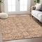 Homeroots 9' X 12' Copper Gray And Beige Floral Washable Indoor Outdoor Area Rug 595941 - alternate 5