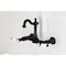 Kingston Brass Two-Handle Wall Mount Bridge Kitchen Faucet, Matte Black KS2440BPL - alternate 3