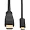 Tripp Lite USB C to HDMI Adapter Cable USB 3.1 Gen 1 4K M/M USB-C Black 3ft U444-003-H4K6BM - alternate 1