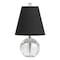 Jonathan Y Goddard 16" Crystal Ball/Metal LED Table Lamp, Clear/Black JYL2079B - alternate 4