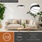 Vaxcel Bowen 1-Light Black Contemporary Chandelier, Frosted Shade, LED Pendant Fixture H0310 - alternate 7