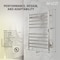 Anzzi Crete Series 10-Bar Wall Mounted Electric Bathroom Towel Warmer Rack in Brushed Nickel Finish TW-WM104BN - alternate 6