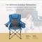 Arrowhead Outdoor Portable Folding Camping Quad Chair with 6-Can Armrest Cooler, Ocean Blue KKS0273U - alternate 8