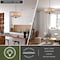 Vaxcel Berens 5 Light Matte Black Modern Farmhouse Drum Pendant Fixture with Rattan Cane Shade P0395 - alternate 6