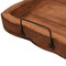 Homeroots 20in Brown Solid Wood Handmade Scalloped Serving Tray With Handles 724225 - alternate 3
