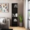 Homeroots 70" Black Wood Five Tier Bookcase 546188 - alternate 9