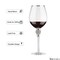Dinewares Set of 4 Gold-Rimmed Red Wine Glasses with Diamond Rhinestone Accent - 18 oz, 10 Inches Tall - QI004758.SI.4 - alternate 6