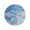 Homeroots 8' Navy Blue And Ivory Round Abstract Washable Indoor Outdoor Area Rug 618306 - alternate 5