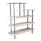 Homeroots 58" White and Gray Iron and Solid Wood Five Tier Bookcase 482680 - alternate 1
