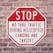 Signmission Stop No Thru Traffic During Helicop, 6 Inch X 6 Inch, Plastic Sign OC-P-6-210 - alternate 7