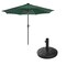 Pure Garden 9 ft Solar Patio Umbrella with 19lb Base and Dark Green LED Canopy 83-OUT5424B - alternate 1