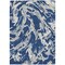 Homeroots 5' X 8' Navy Blue Gray And Ivory Abstract Washable Indoor Outdoor Area Rug 600109 - alternate 8