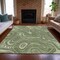 Homeroots 9' X 12' Artichoke Green And Ivory Geometric Washable Indoor Outdoor Area Rug 631363 - alternate 6