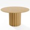 Homeroots 52" Brown Solid Wood Pedestal Base Round Top Dining Table 721000 - alternate 1