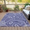 Homeroots 5' X 8' Plum And Ivory Geometric Washable Indoor Outdoor Area Rug 631396 - alternate 4
