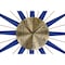 Homeroots 27" Blue And Gold Metal Silent Analog Starburst Wall Clock 626371 - alternate 6