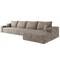 Homeroots 135" Camel Corduroy Modular Compression Foam Sofa With Toss Pillows 712972 - alternate 1