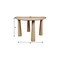 Homeroots 45" Natural Solid Wood Round Top Dining Table 721128 - alternate 3