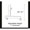 Correll Rectangle Econoline TFL Flip Top Table, 48 in W, 23 in to 31 in H, Particleboard Top, Walnut FTM2448TF-01 - alternate 8