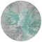 Homeroots 8' Teal Blue And Lavender Round Abstract Washable Indoor Outdoor Area Rug 615628 - alternate 4