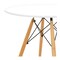 Homeroots 30" White And Natural Rounded Fiberglass And Solid Wood Dining Table 520870 - alternate 12