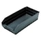 Quantum Storage Systems Shelf Storage Bin, Polypropylene/Polyethylene, Black, 4 in H, 8 3/8 in W, 17 7/8 in L QSB108BR - alternate 1