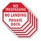 Signmission No Trespassing No Landing Private D, 10 inch X 10 inch, Aluminum Metal Signs, 5PK OC-A-5Pack-10-95 - alternate 1