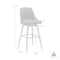 Armen Living Sicily 26in Swivel Walnut Wood Counter Stool in Gray Faux Leather LCSIBAWAGRY26 - alternate 5