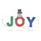 Sunjoy 48 in. Christmas Lighted Joyous Snowman, 2D Tinsel Santa JOY Display Set Outdoor Garden D116019800 - alternate 4