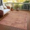 Homeroots 8' X 10' Terra Cotta And Salmon Aztec Washable Indoor Outdoor Area Rug 615581 - alternate 7