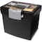 Storex Portable File Box with XL Storage Lid, Black 61504B03C - alternate 1