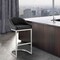 Armen Living Katherine 30in Bar Stool in Brushed Stainless Steel with Black Faux Leather LCKABABSBLK30 - alternate 5