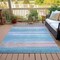 Homeroots 8' X 10' Aqua Lavender And Peach Striped Washable Indoor Outdoor Area Rug 631200 - alternate 3