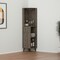 Homeroots 73in Dark Brown Wood Corner Bar Cabinet With One Drawer 479762 - alternate 4