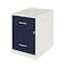 Space Solutions 14.25 in W 2 Drawer Vertical File Cabinet W/ Accessory Drawer, Pearl White / Navy 25971 - alternate 5